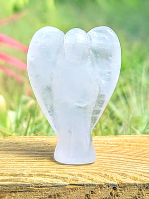 WYSIWYG Clear Quartz Crystal Angel Carving