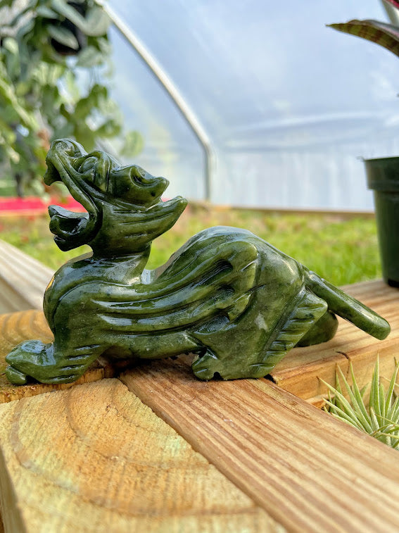jade dragon plant WYSIWYG- Green Jade Pixiu Dragon