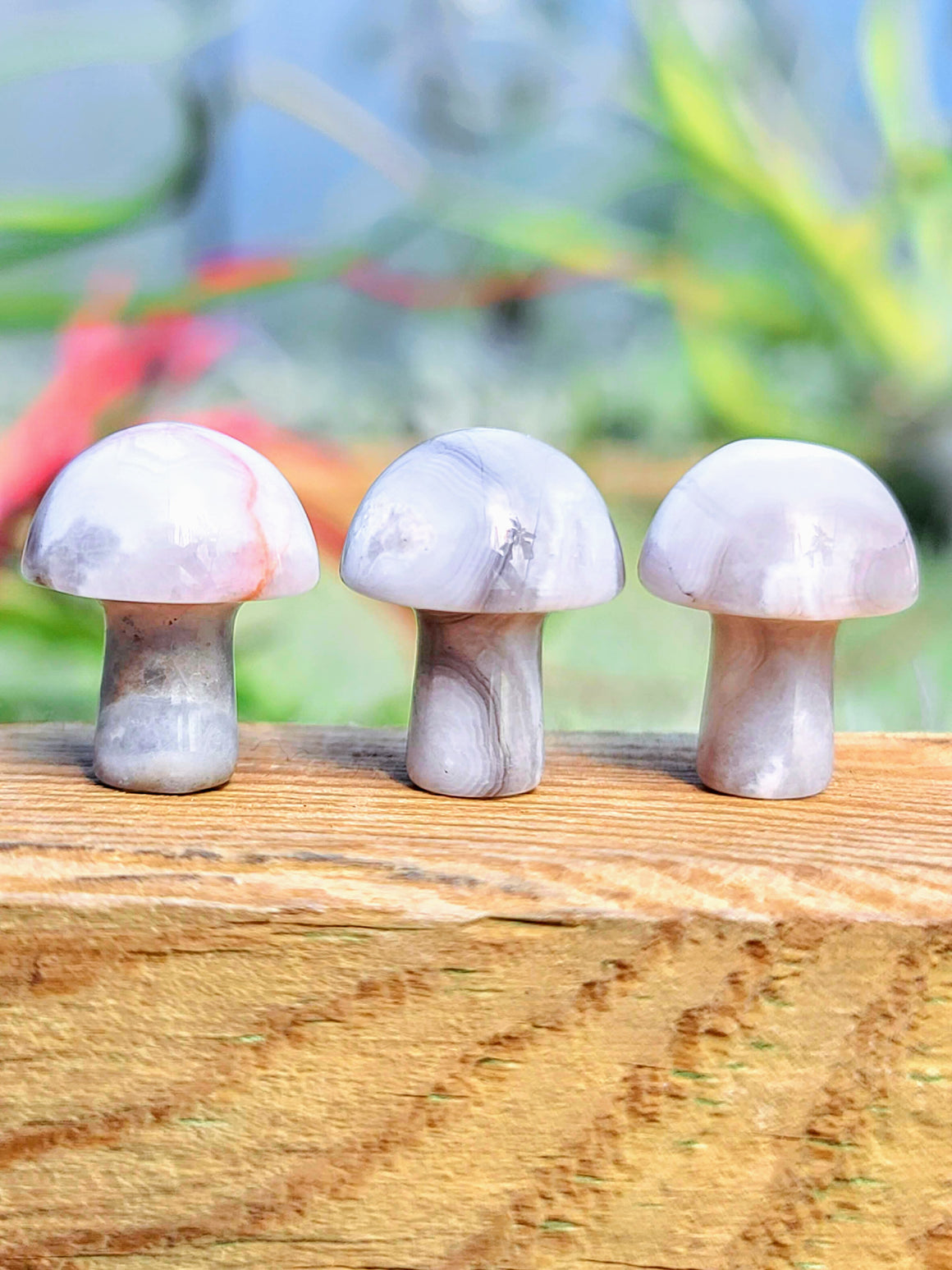 Mini White Agate Crystal Mushroom