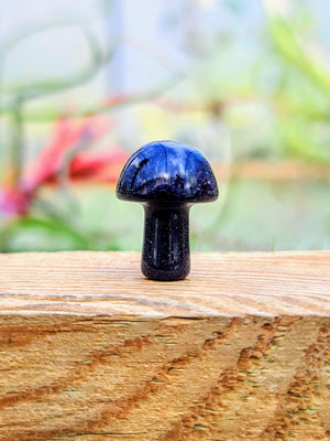 Mini Blue Goldstone Crystal Mushroom