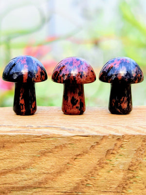 Mini Mahogany Obsidian Crystal Mushroom