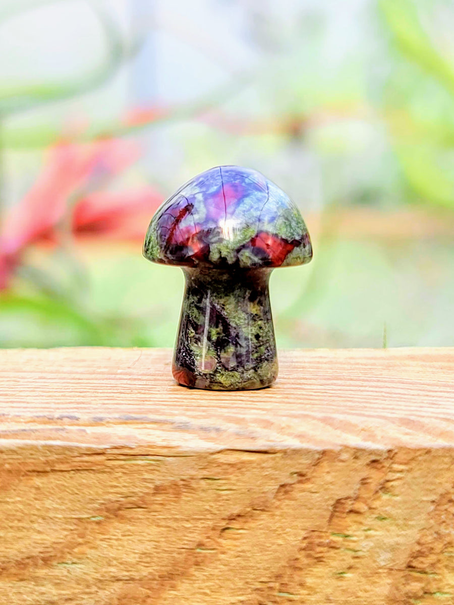 Mini Dragon Blood Jasper Crystal Mushroom