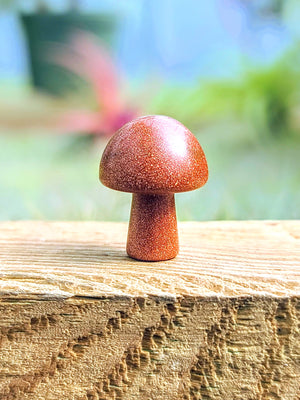 Mini Red Goldstone Crystal Mushroom