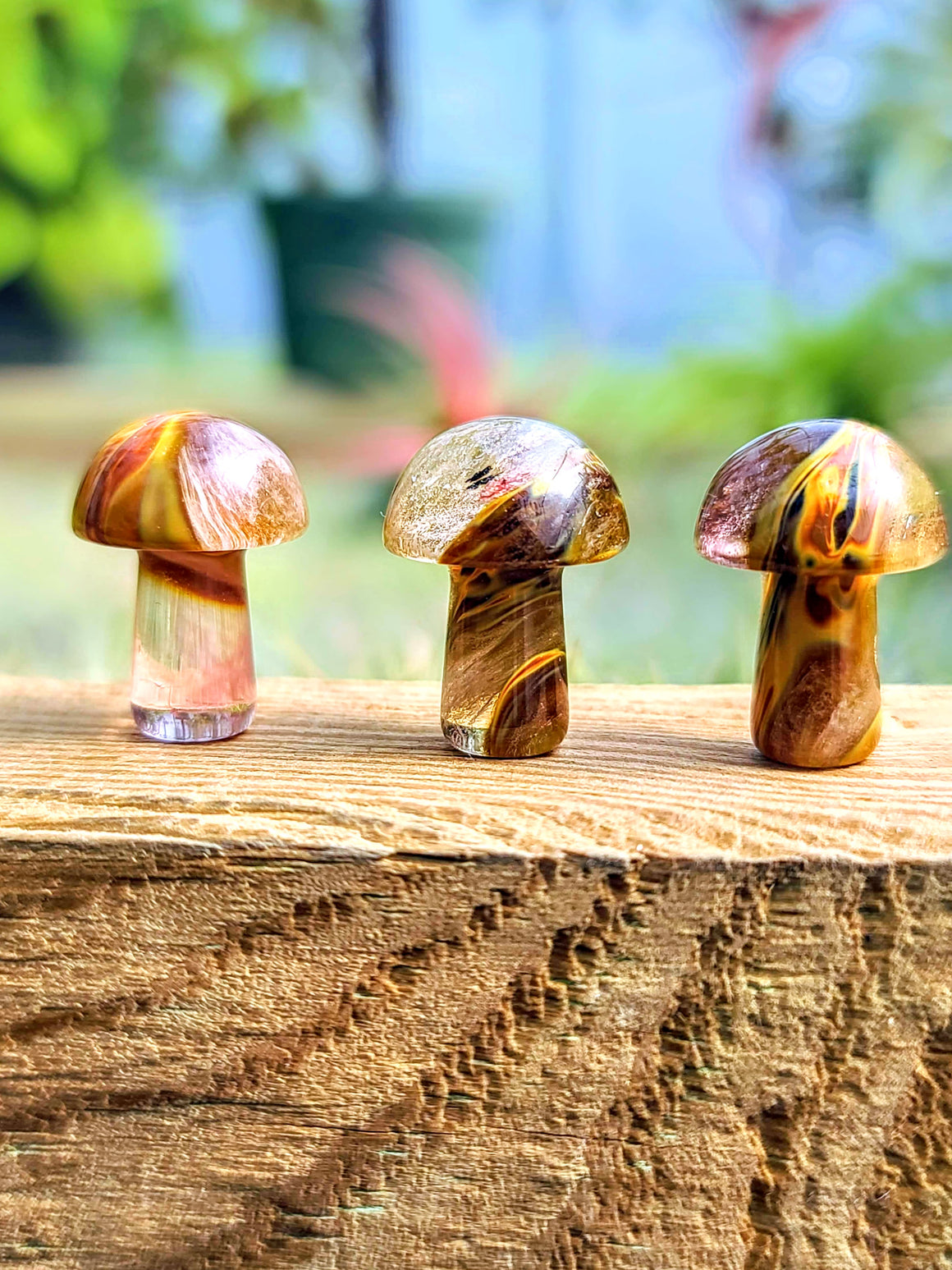 Mini Colored Smelting Quartz Crystal Mushroom