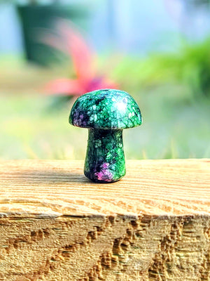 Mini Enhanced Ruby Zoisite Crystal Mushroom