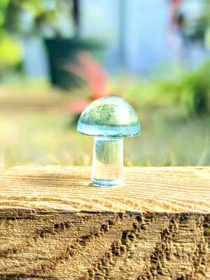 Blue Smelting Quartz Crystal Mushroom