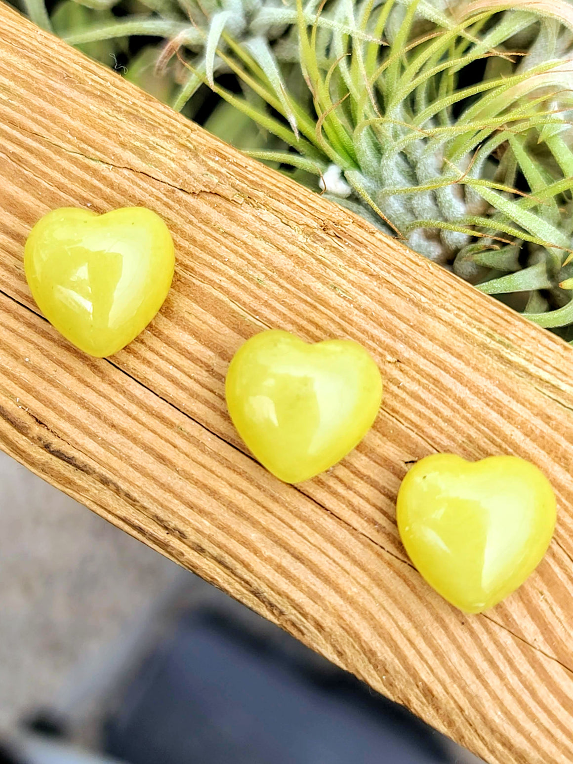 Mini Yellow Jade Crystal Heart