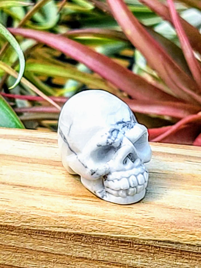Mini Howlite Skull Carving