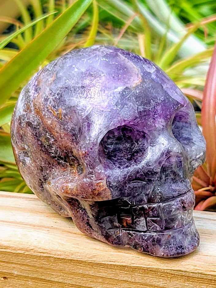 Large Fluorite Skull Carving