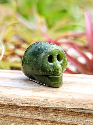 Mini Green Jade Skull Carving