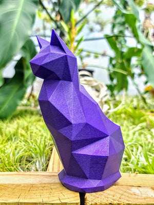 Large Purple Cat 3D Printed Holder