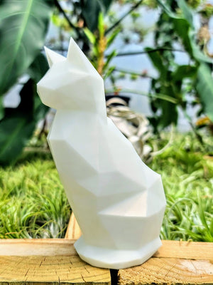 Large Glow In The Dark Cat 3D Printed Holder