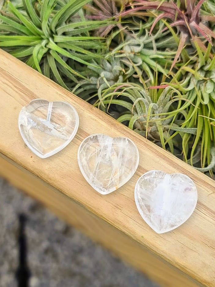 Mini Clear Quartz Crystal Heart