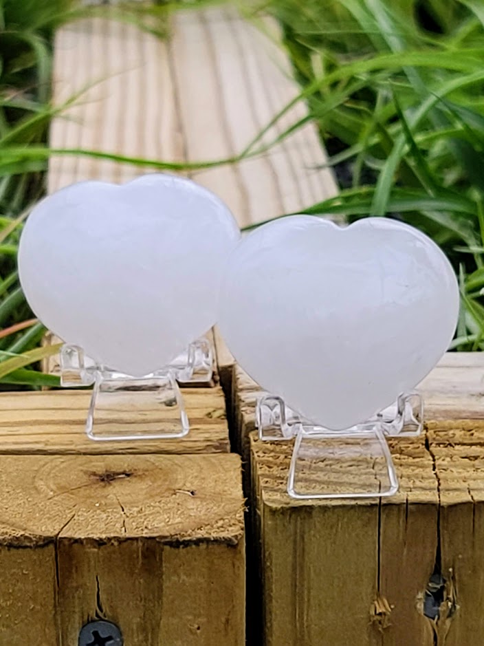 White Quartz Crystal Heart