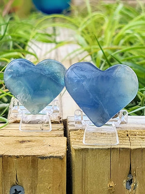 Blue Fluorite Crystal Heart