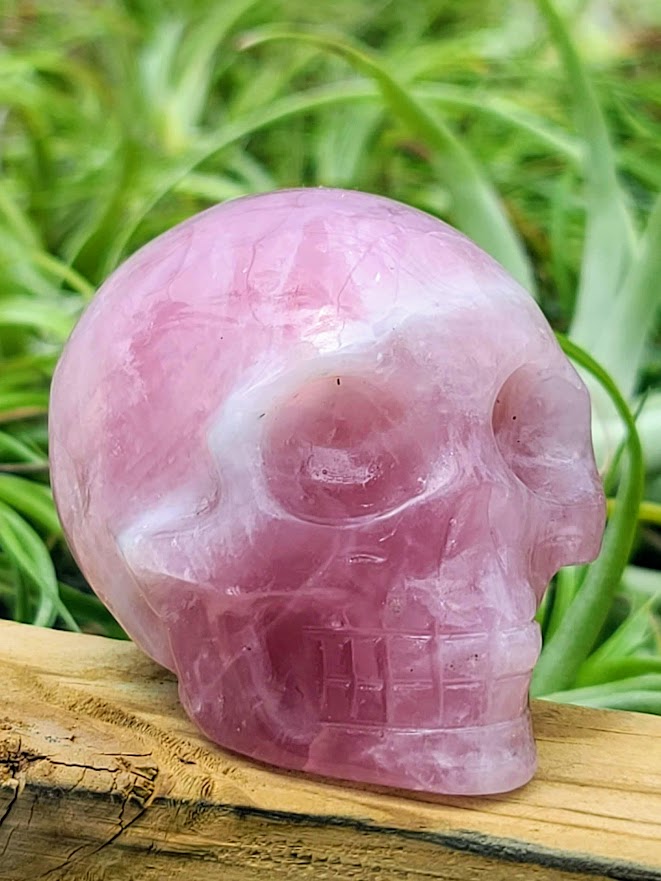Large Rose Quartz Skull Carving