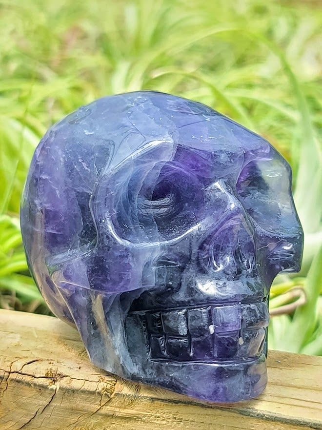 Large Fluorite Skull Carving