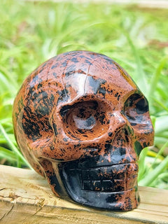 Large red obsidian skull factory