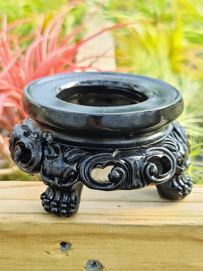 Large Black Crystal Stand