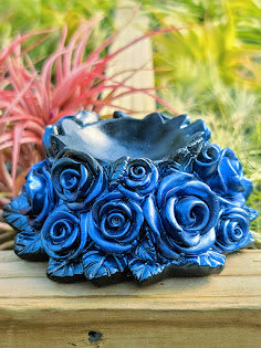 Blue Rose Crystal Stand