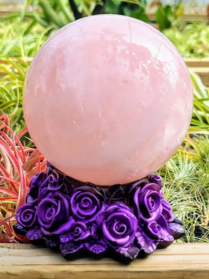 Purple Rose Crystal Stand