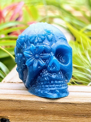 Flower Skull Luminous Carving