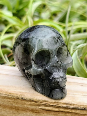 Medium Labradorite Skull Carving