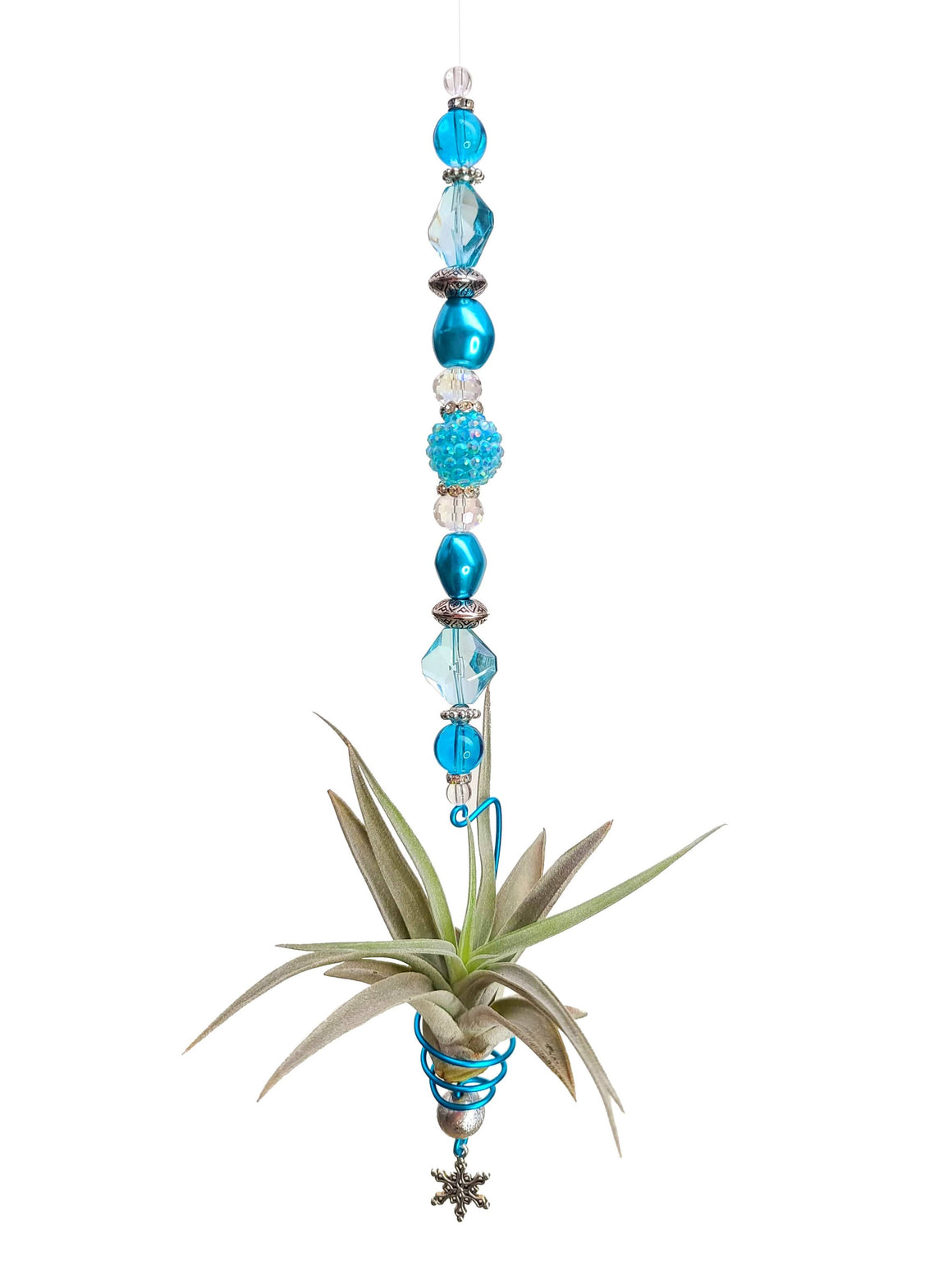 Beaded Air Plant Hanger 10" with Harrisi