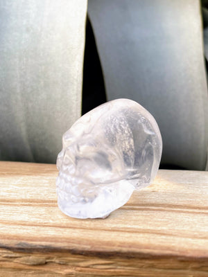 Mini Clear Quartz Skull Carving