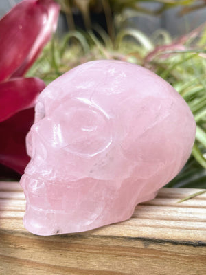 Large Rose Quartz Skull Carving