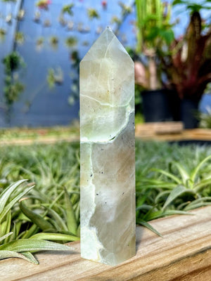 Green Moonstone Crystal Point