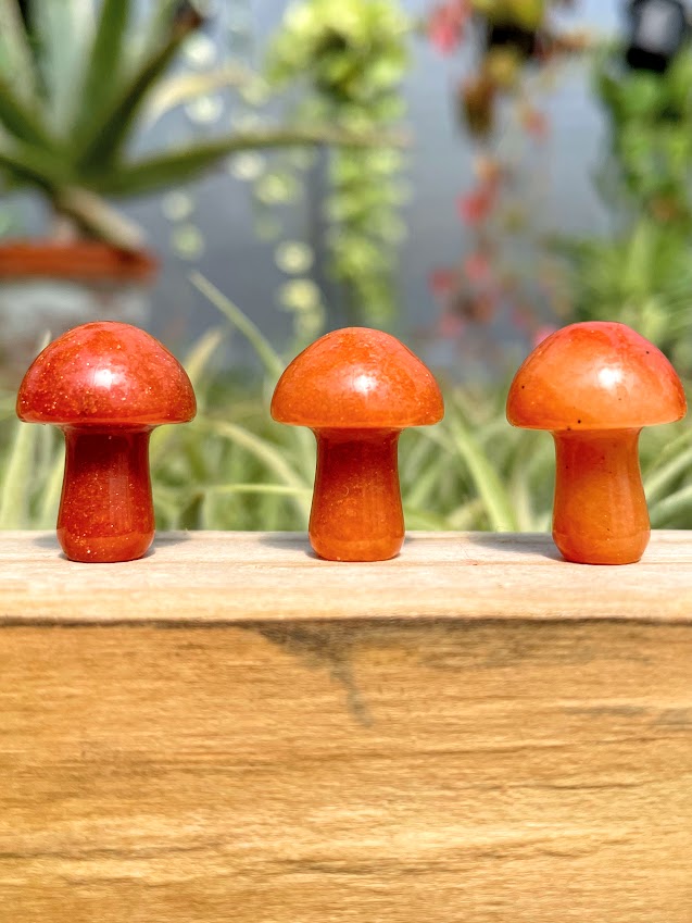Mini Orange Aventurine Crystal Mushroom
