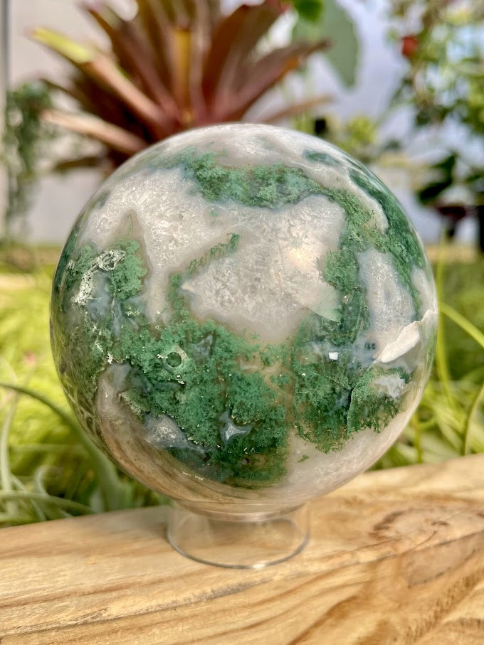 WYSIWYG- Druzy Moss Agate Sphere