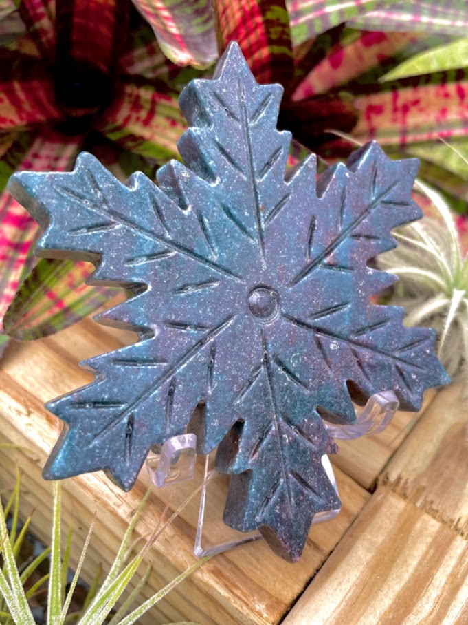 Ocean Jasper Snowflake Crystal Carving