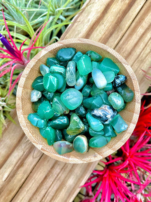 Green Agate Crystal Chips 1/4 cup (3oz)