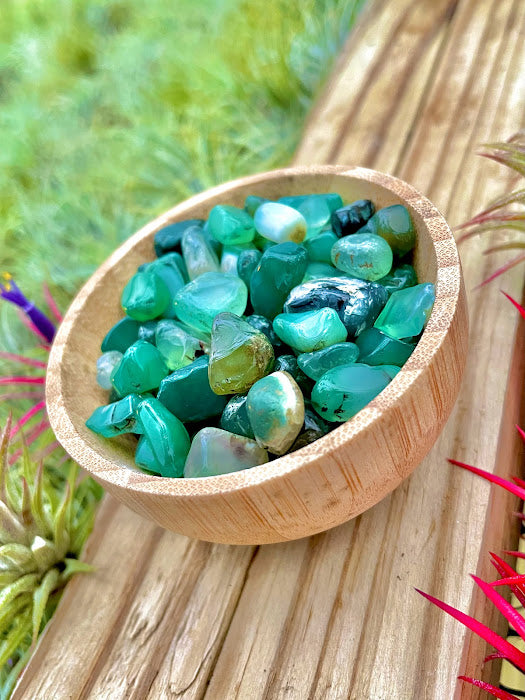 Green Agate Crystal Chips 1/4 cup (3oz)