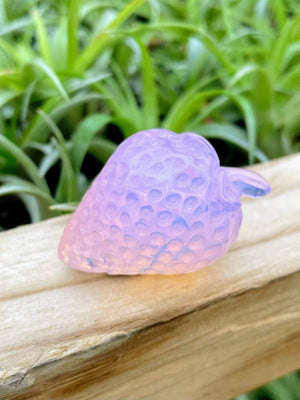 Pink Opalite Strawberry Carving